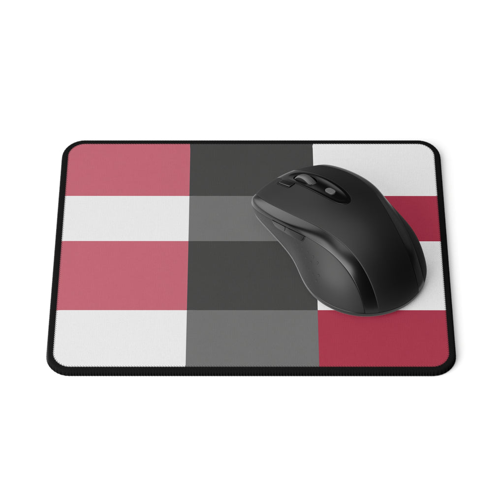 Checkerboard Pink, Gray, White  Non-Slip Gaming Mouse Pad