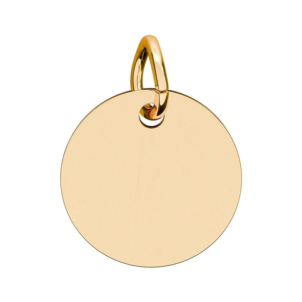 Birthstone Circle Charm (Engraving)
