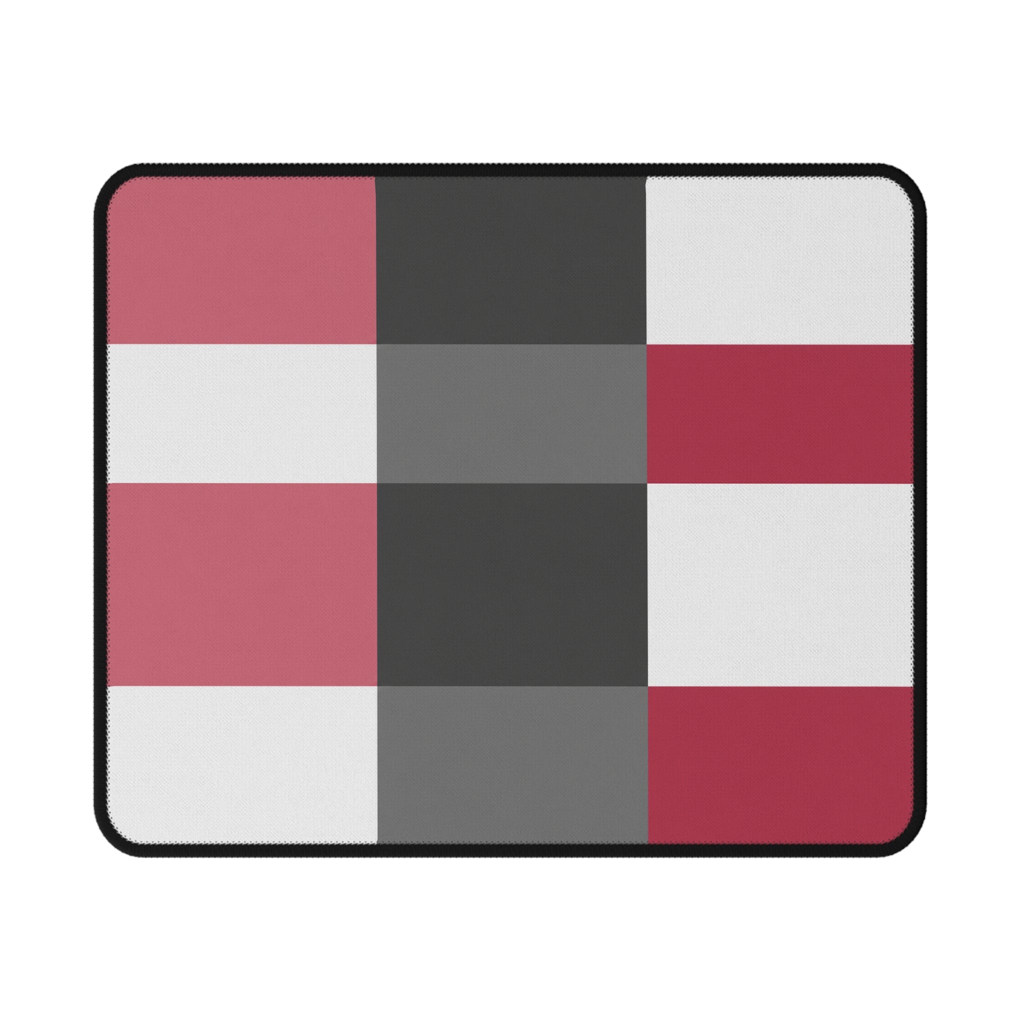 Checkerboard Pink, Gray, White  Non-Slip Gaming Mouse Pad
