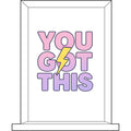 "You Got This"  Engraved Motivational Trophy