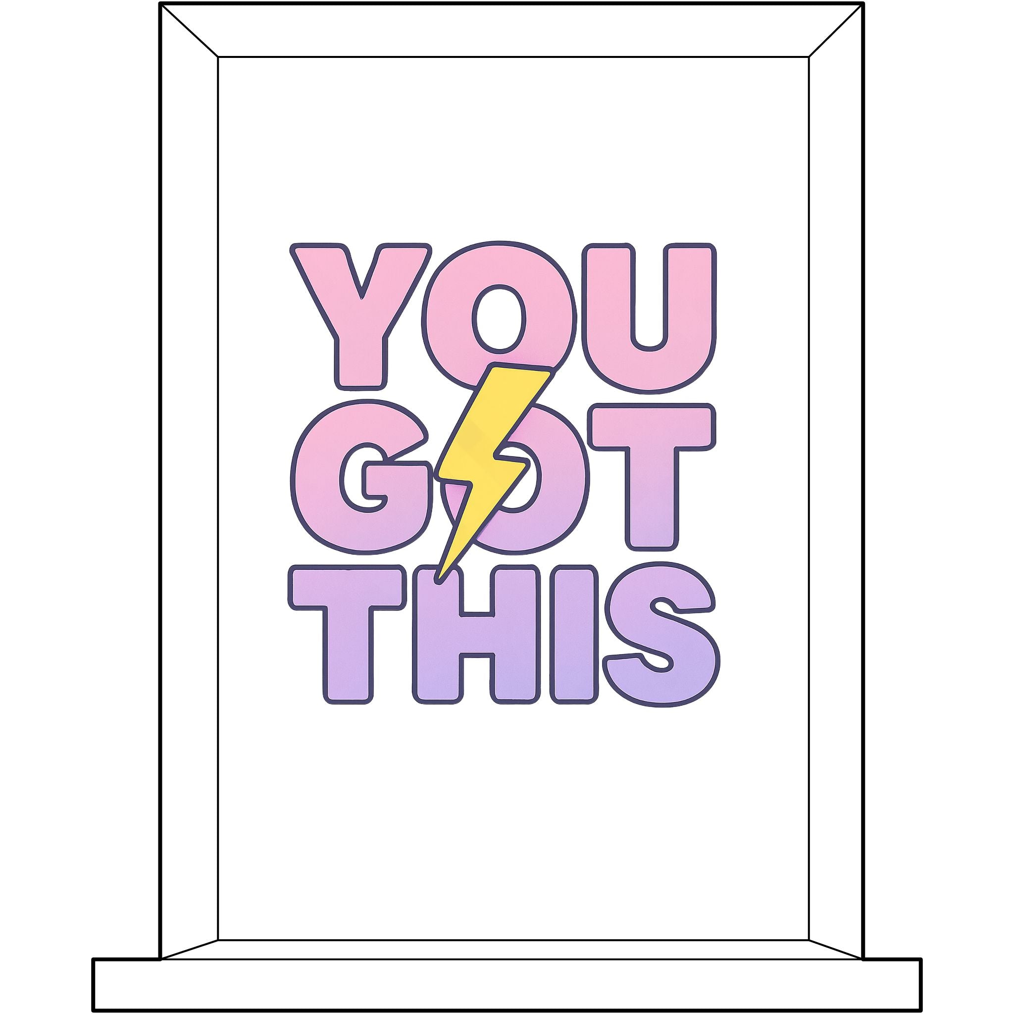 "You Got This"  Engraved Motivational Trophy
