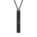 Engraved Vertical Bar Necklace — Personalized Minimalist Pendant (Custom Text Option)