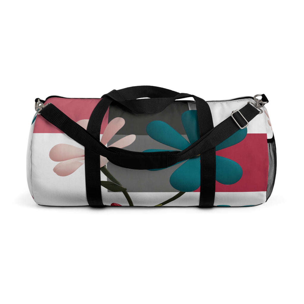 Floral Retro Duffel Bag — Durable Small or Large Colorful Daisies Travel & Gym Bag