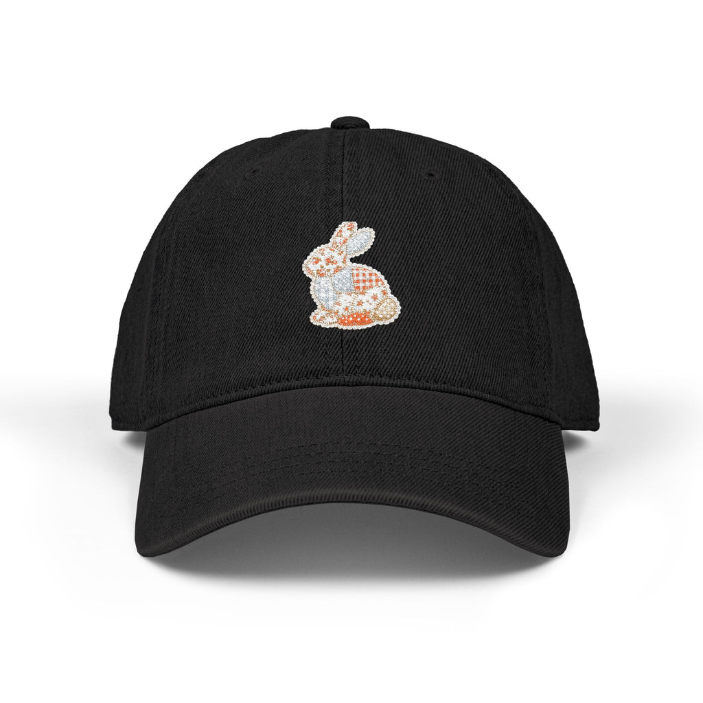 Embroidered Bunny, Denim cap
