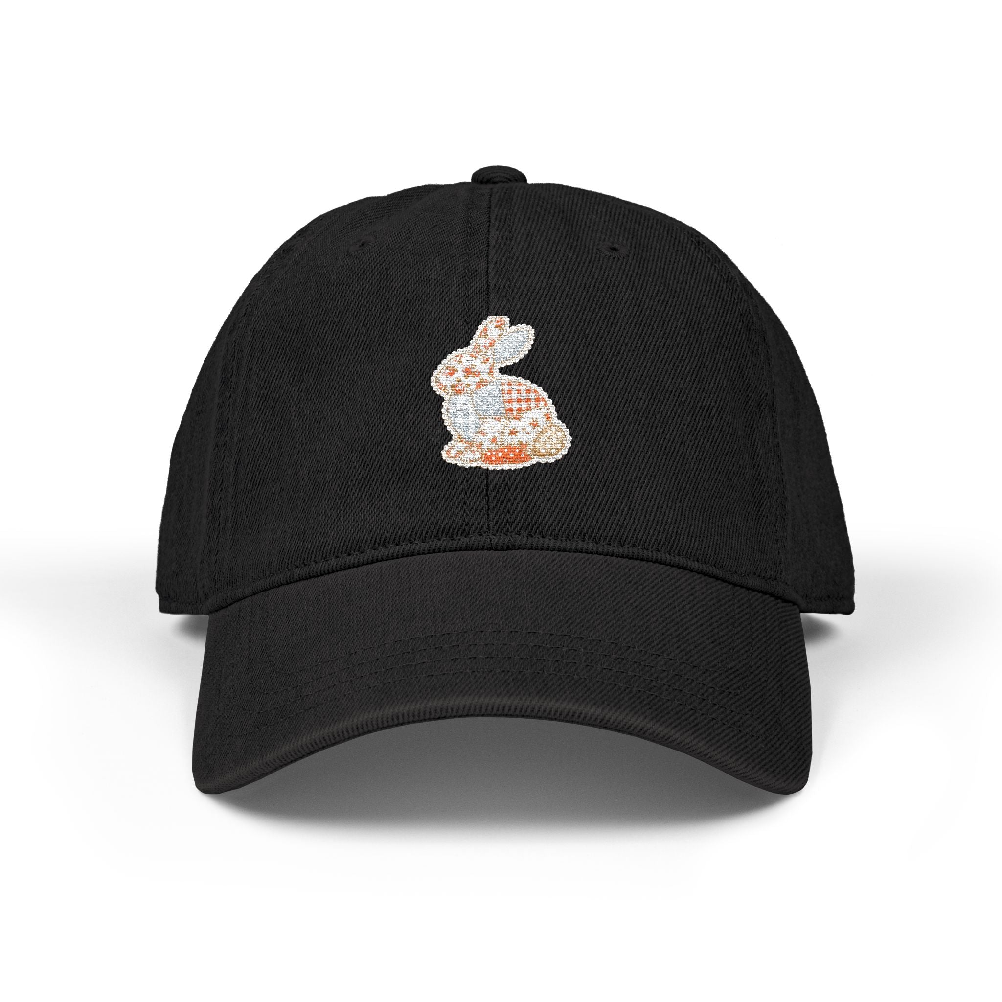Embroidered Bunny, Denim cap