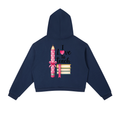 I Love To Teach - Contrast Side Stripe Cropped Hoodie