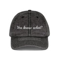 Embroidered Vintage Dad Hat – "You know what?"