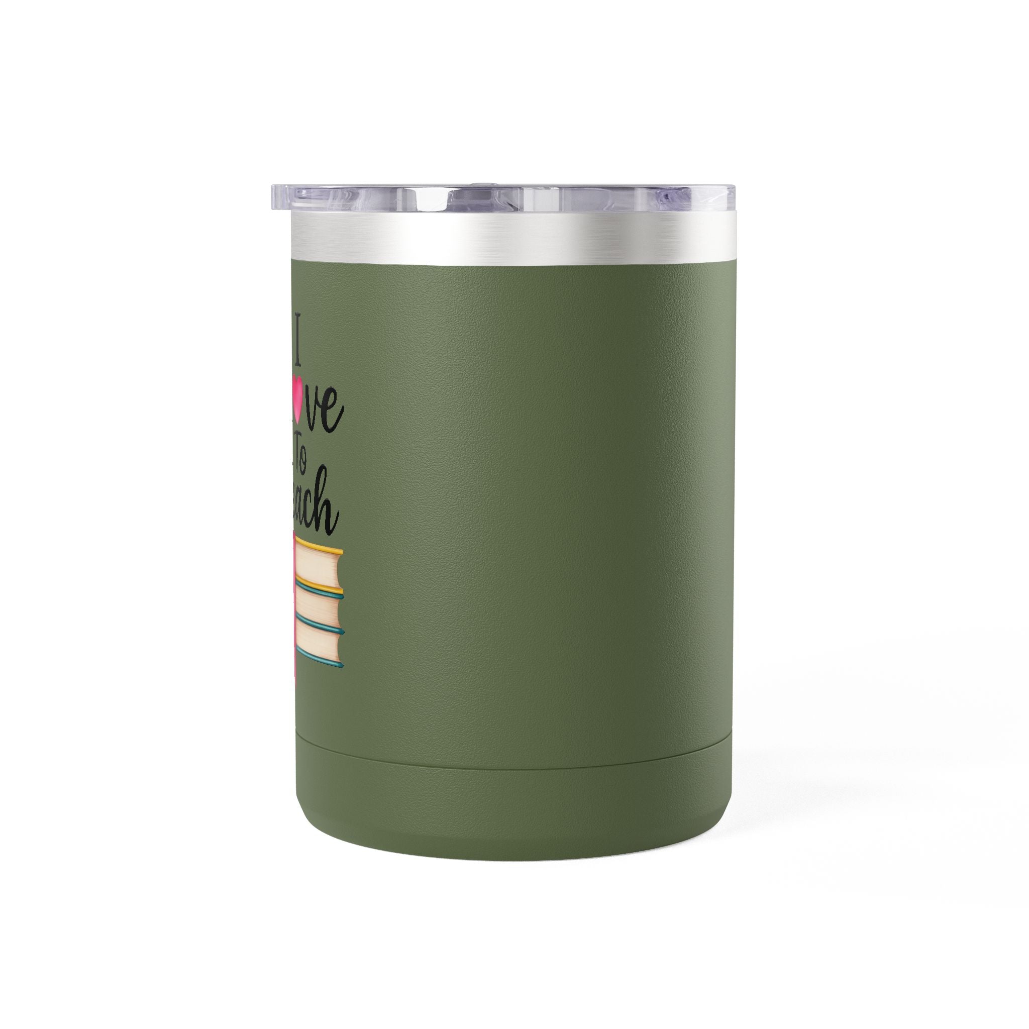 Stack of Books Coffee Tumbler – 'One More Chapter' 15oz Insulated Mug