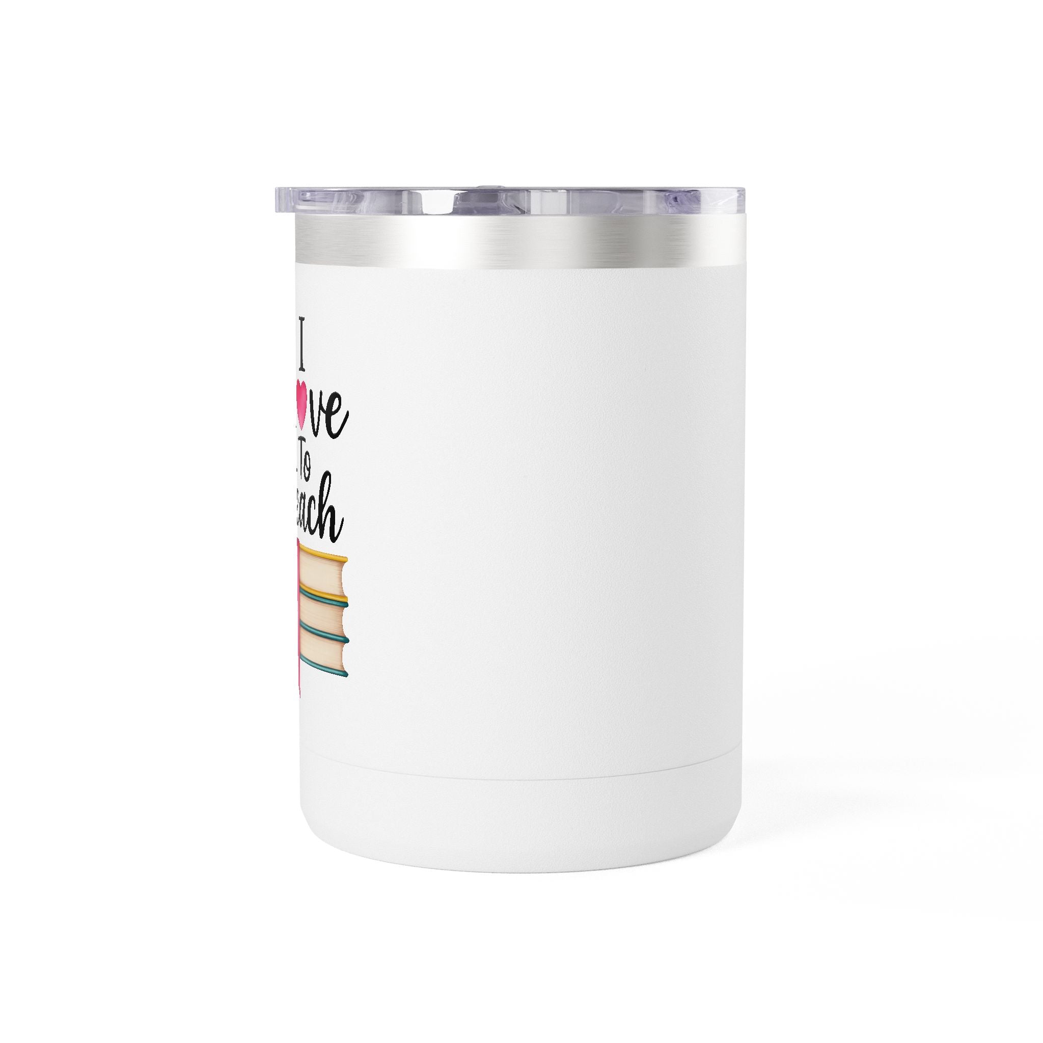 Stack of Books Coffee Tumbler – 'One More Chapter' 15oz Insulated Mug