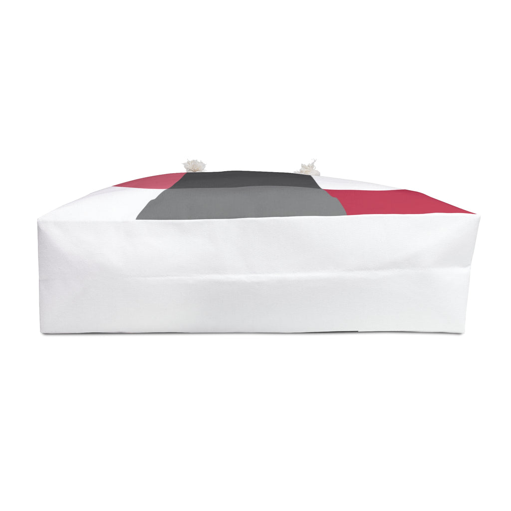 Colorblock Weekender Bag – Chic Pink, Gray & White Travel Tote