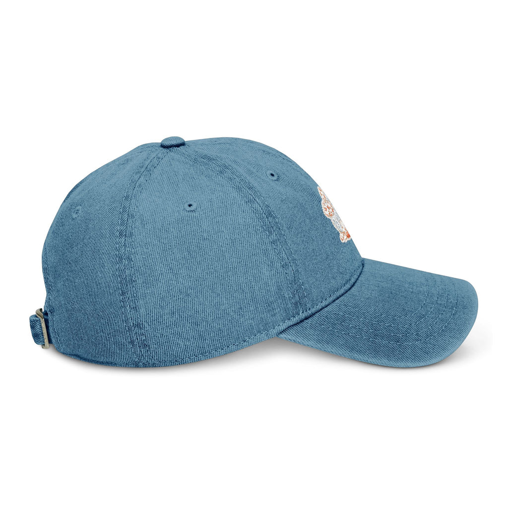 Embroidered Bunny, Denim cap