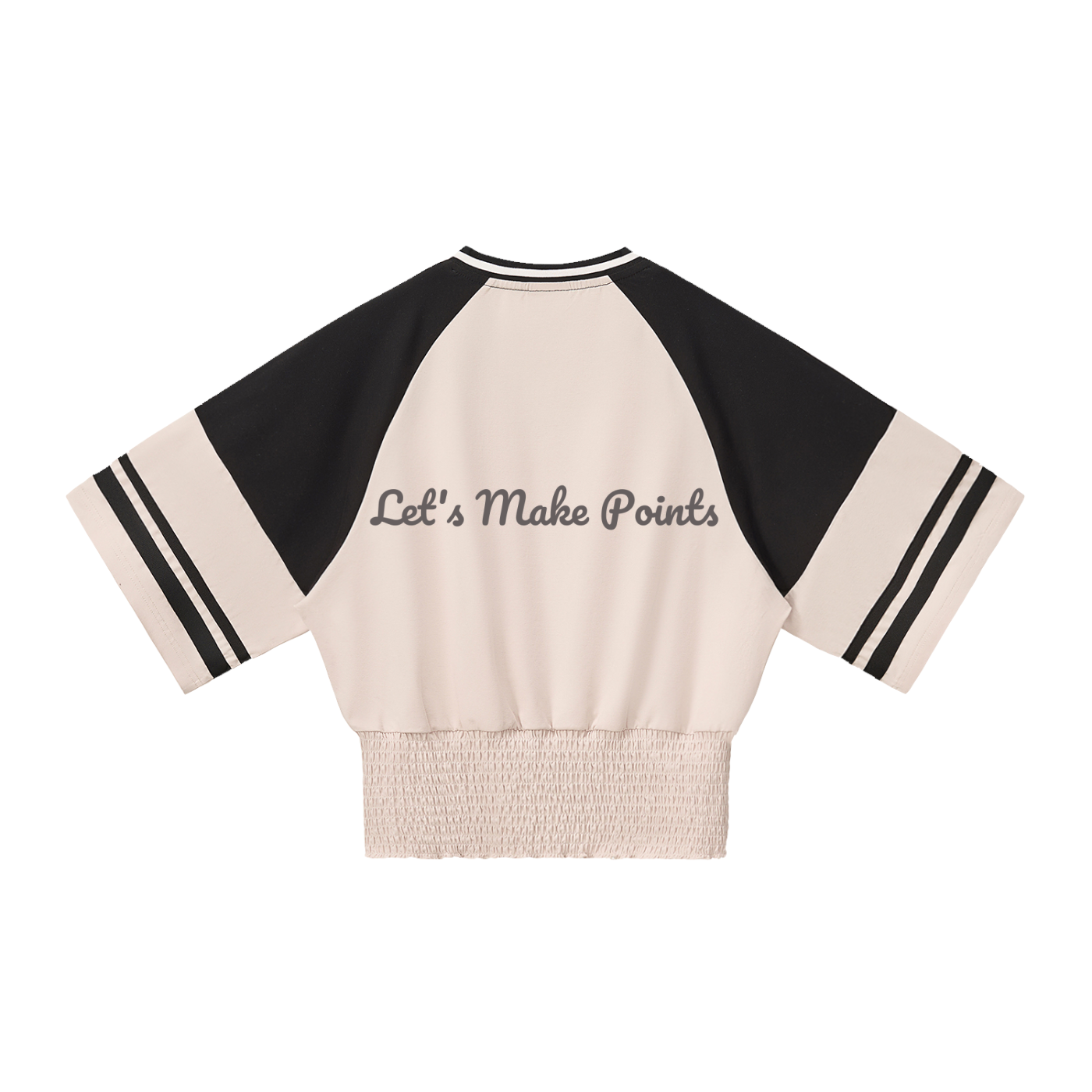 Feelin Lucky Today? , Let's Make Points -  Game day Here I come - Make conversation with this shirt -Women's Color Block Ruched T-Shirt