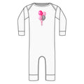 Baby Bodysuit - Pink & Gray Balloon Graphic Long-Leg Infant Rib Onesie (Newborn Gift)