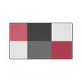 Minimalist Color Block Desk Mat — Modern Pink, White & Gray Gaming/Office Desk pad