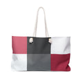 Colorblock Weekender Bag – Chic Pink, Gray & White Travel Tote