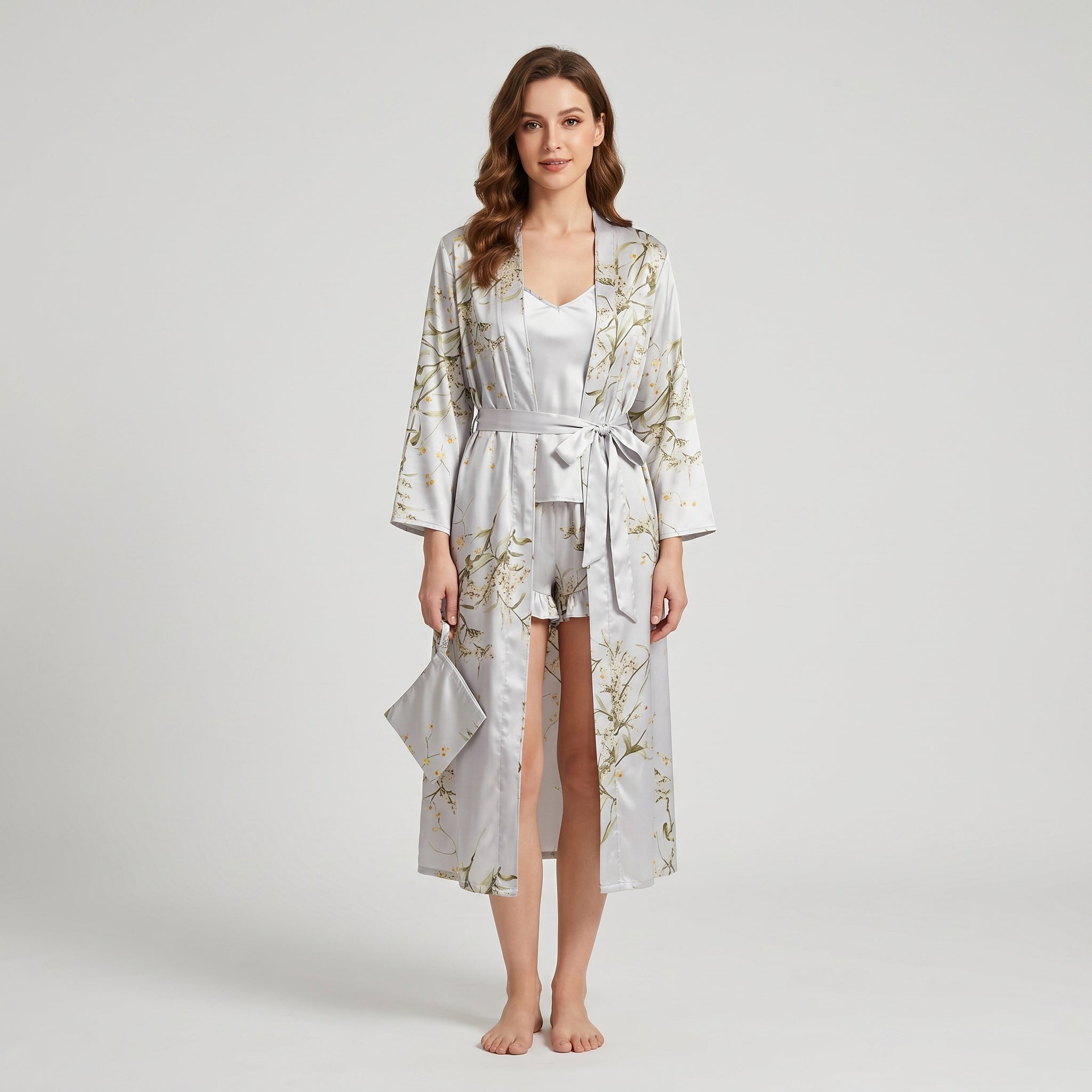 Cherry Silk Sleepwear Set