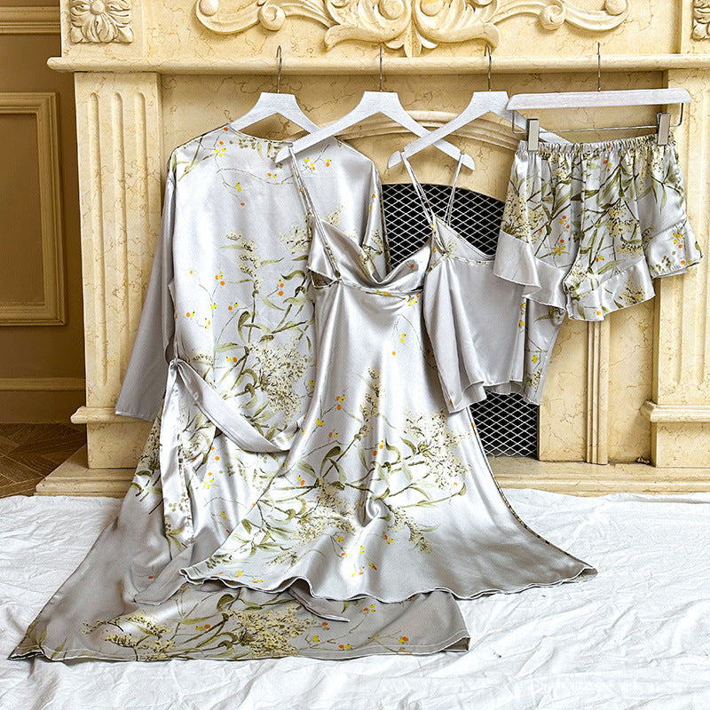 Cherry Silk Sleepwear Set
