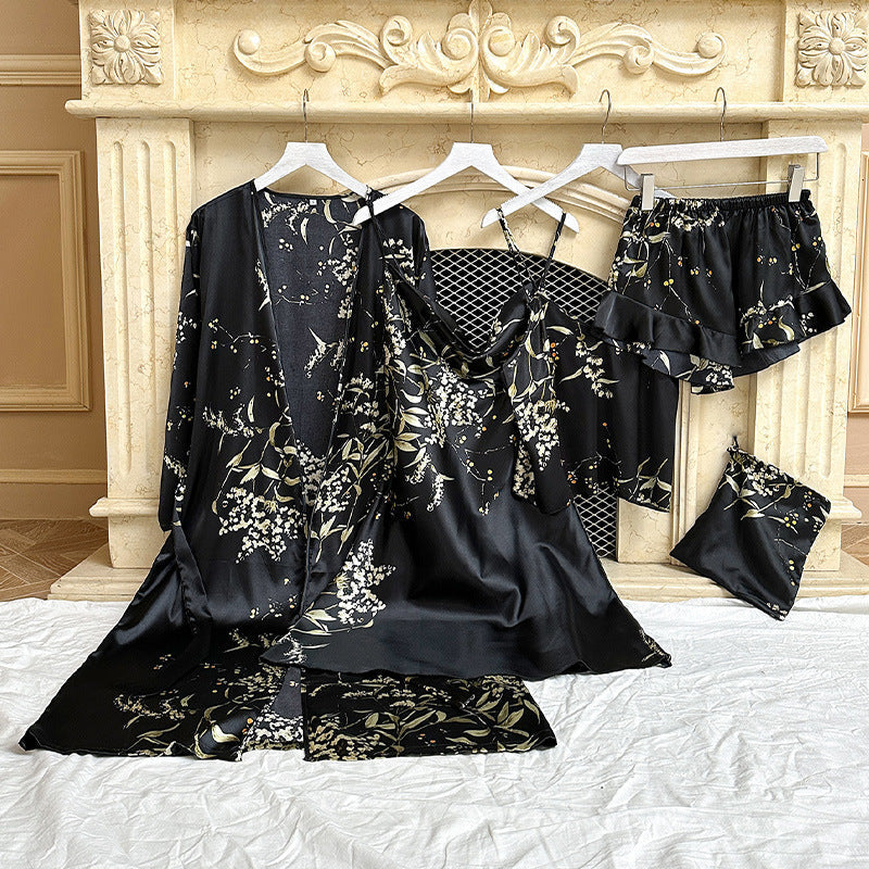 Cherry Silk Sleepwear Set