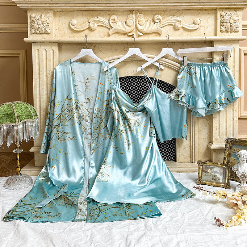 Cherry Silk Sleepwear Set