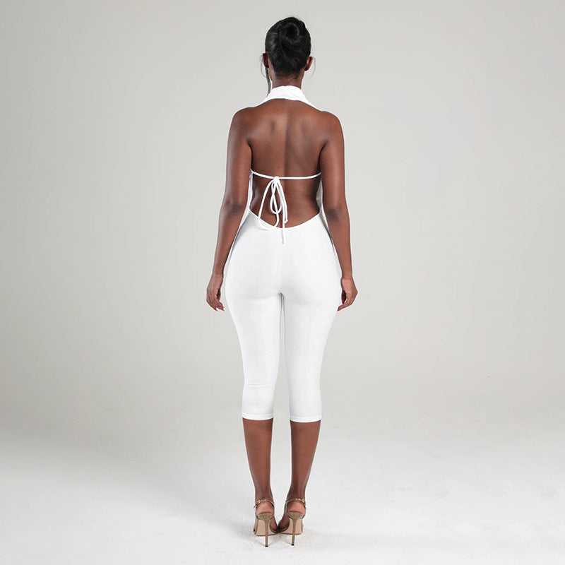 Backless Halter Slim Jumpsuit