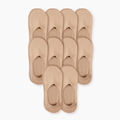 Unisex Cotton No Show Socks 10-Pack | Almond Beige