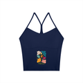 Women’s Yoga Sports Bra with flowers