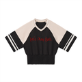 Let's Play Ball - Who's up?  - Women's Color Block Ruched T-Shirt