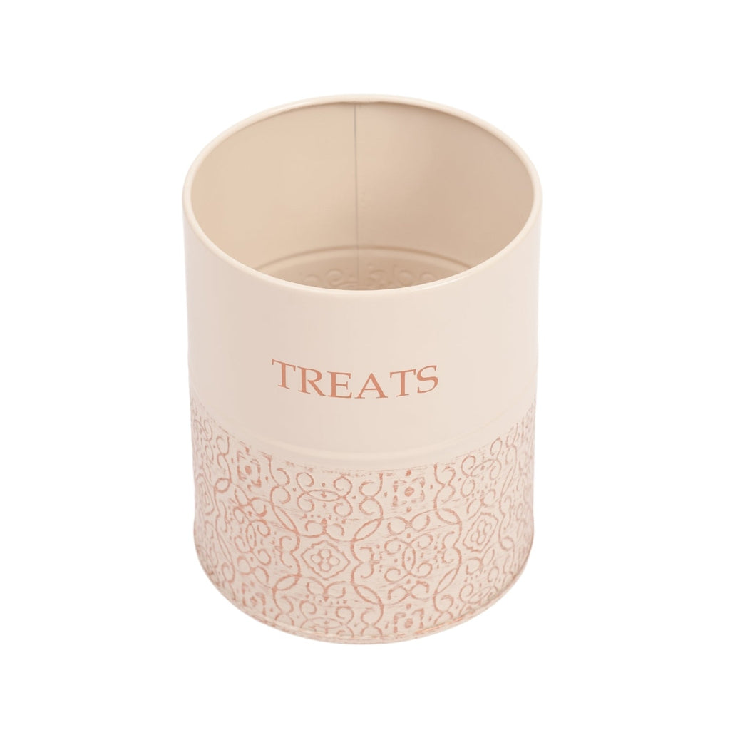 Country Living Dog Treat Canisters - Set of 2 Carbon Steel Jars with Bamboo Lids – White Swan