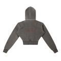 Moms Rule - Vintage Washed Cropped Fleece Hoodie