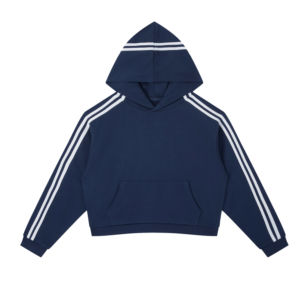 I Love To Teach - Contrast Side Stripe Cropped Hoodie